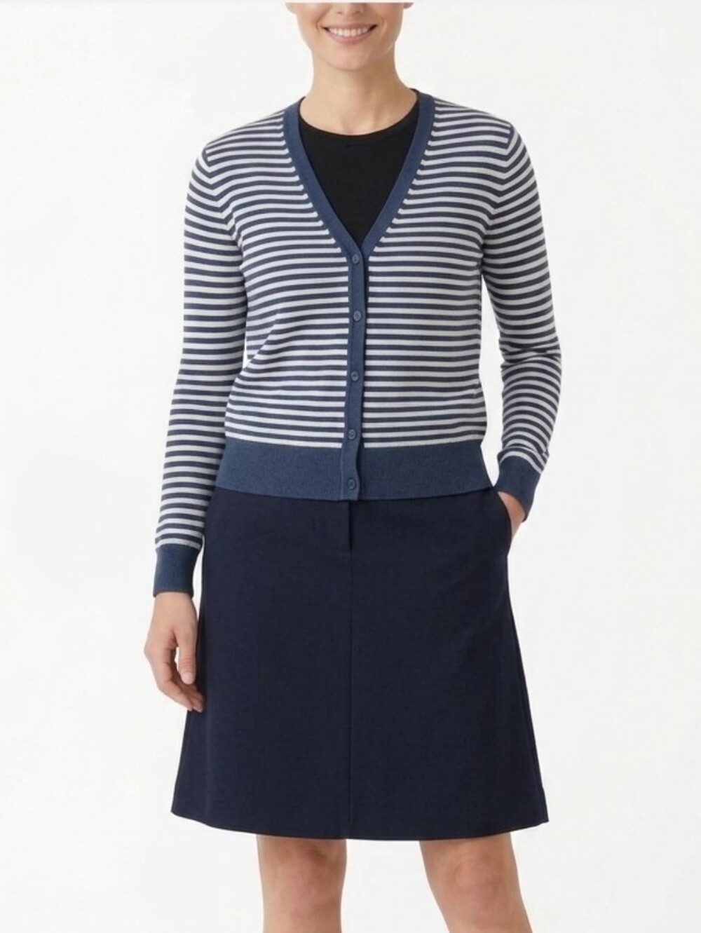 💙Cotton Falls Creek Blue Stripes Cardigan women